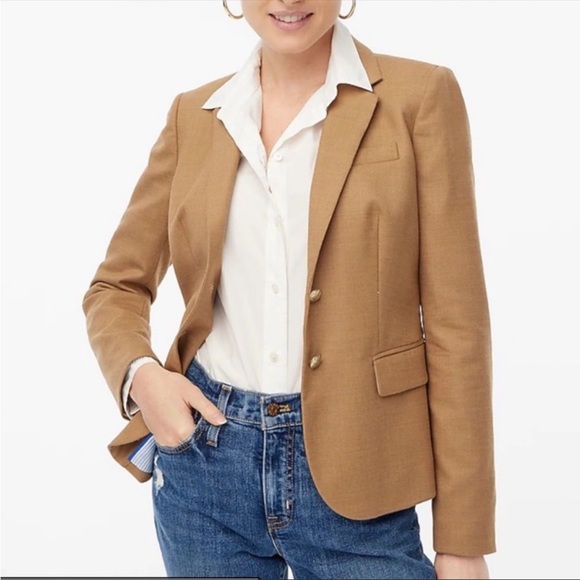 NWT J. Crew School Boy Camel Blazer